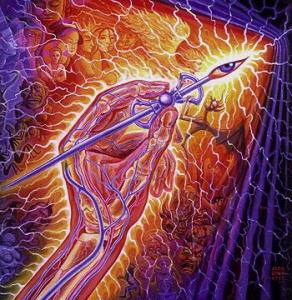 Artist's Hand by Alex Grey